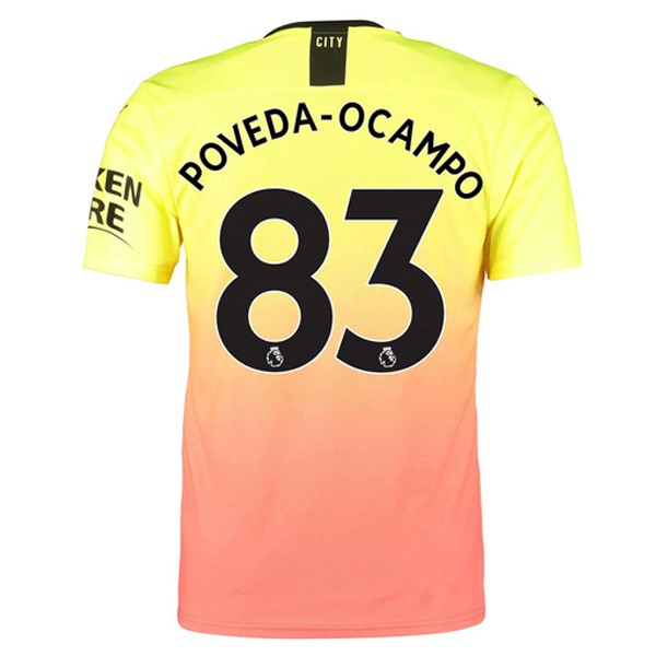 Camiseta Manchester City NO.83 Poveda Ocampo Tercera equipación 2019-2020 Naranja